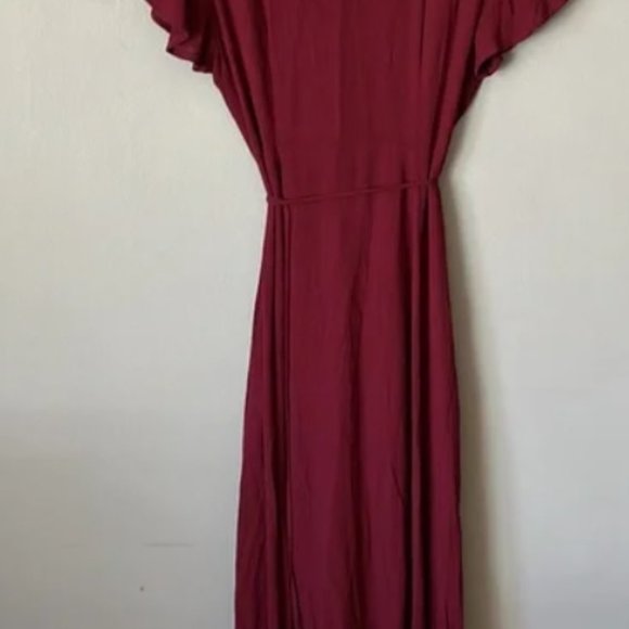 Lulus Heart of Marigold Burgundy Wrap Maxi Dress - Picture 7 of 8